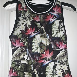 TOPSHOP tropical bodycon dress
